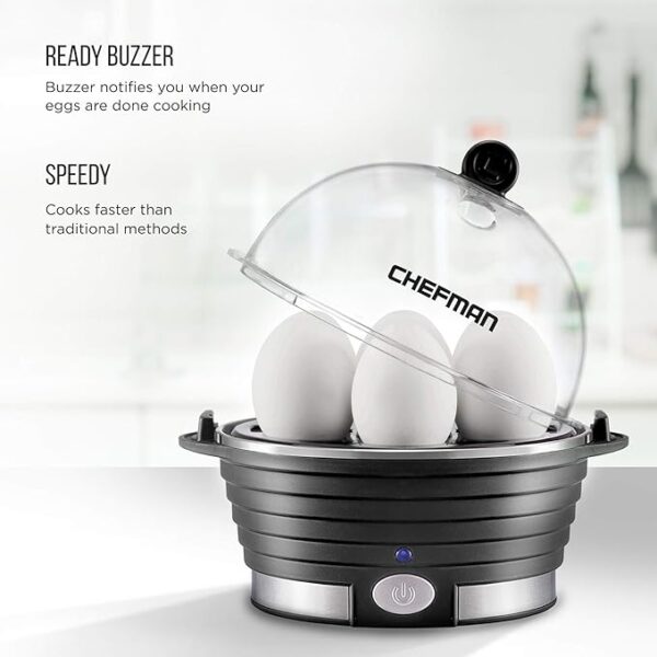 Chefman Egg-Maker Rapid Poacher, Food & Vegetable Steamer - Image 4